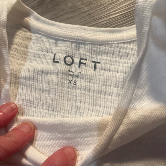 LOFT White Knit Top - Picture 3 of 3